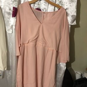 Light pink cape dress